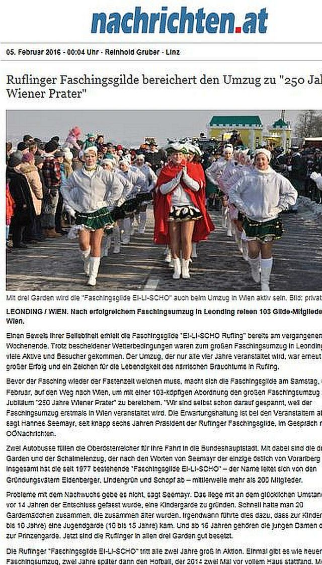 Ehrenvolle Einladung an die EILISCHO !