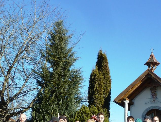 Gruppenbiold bei der Christophorus-Kapelle